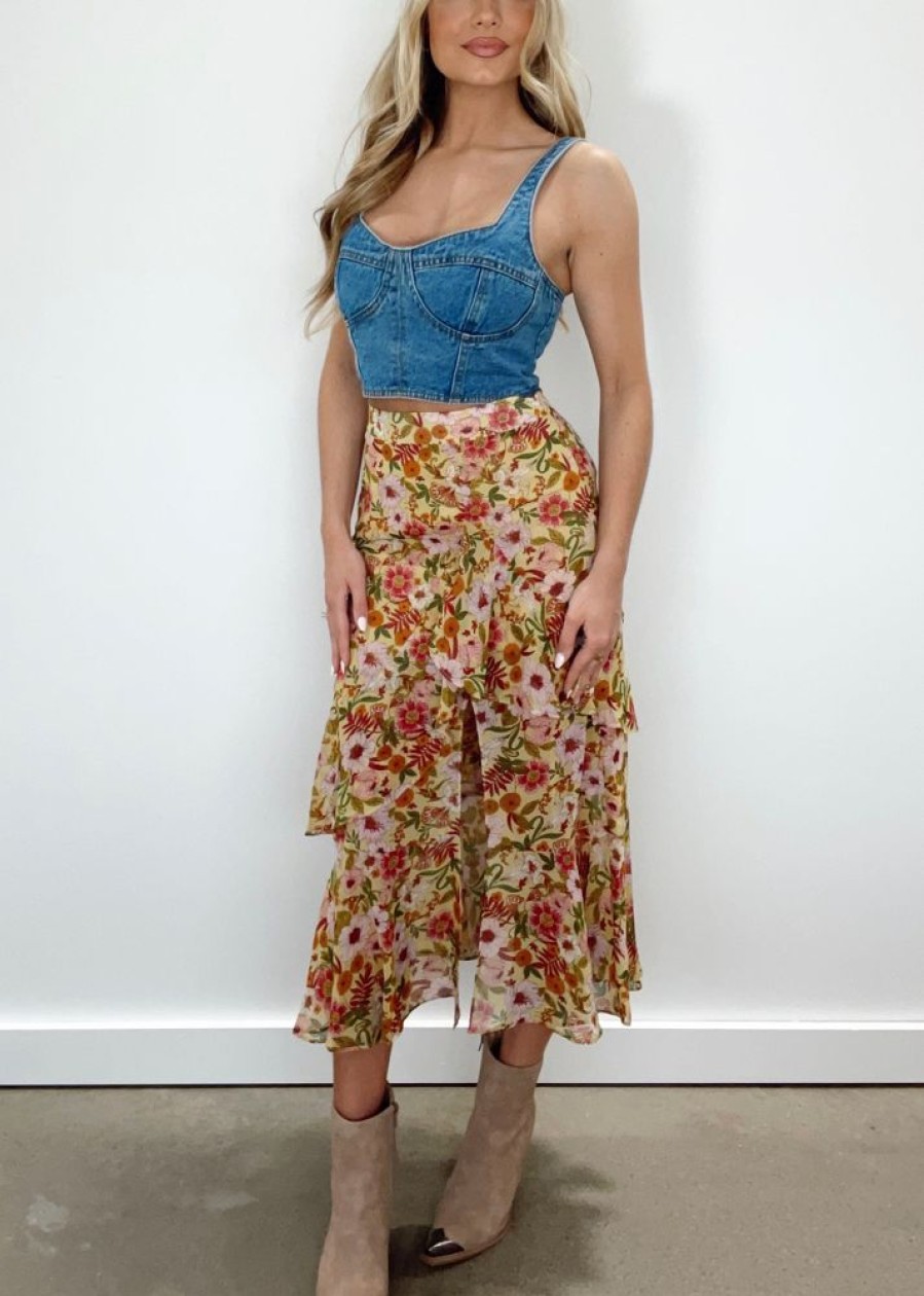 Lane 201 | Sunny Meadows Floral Skirt