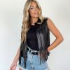 Lane 201 | Black Fringe Vest