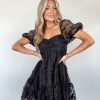 Lane 201 | Black Lace Babydoll Dress