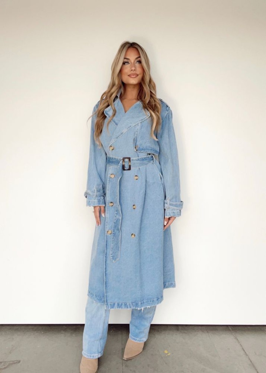 Lane 201 | Denim Trench Coat