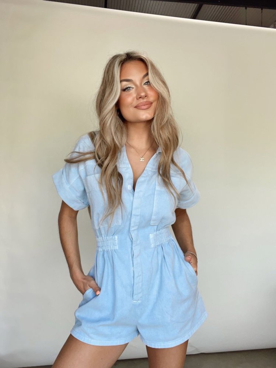 Lane 201 | Jump In Denim Romper