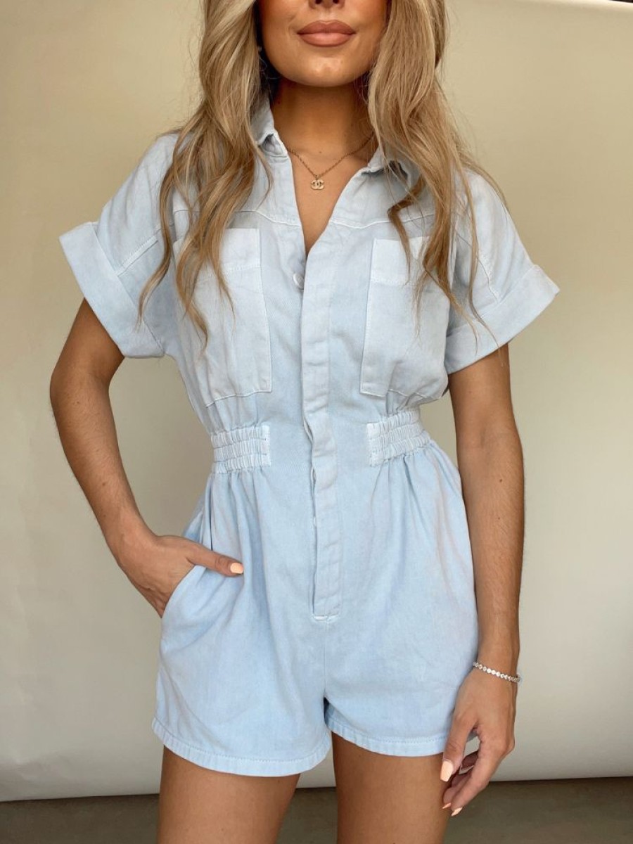 Lane 201 | Jump In Denim Romper