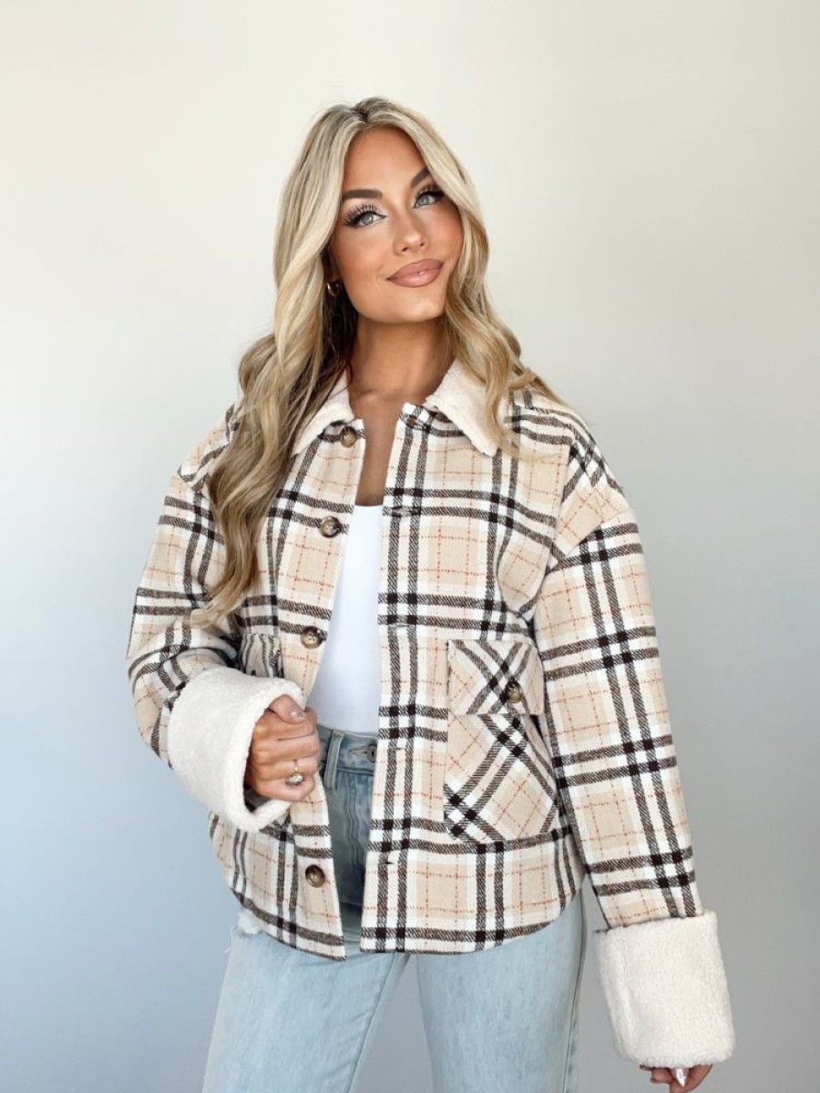 Lane 201 | Plaid Cheer Sherpa Jacket