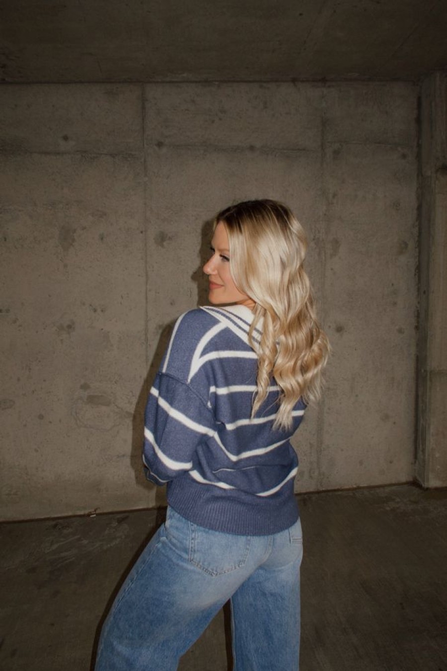 Lane 201 | Snow Fall Striped Sweater