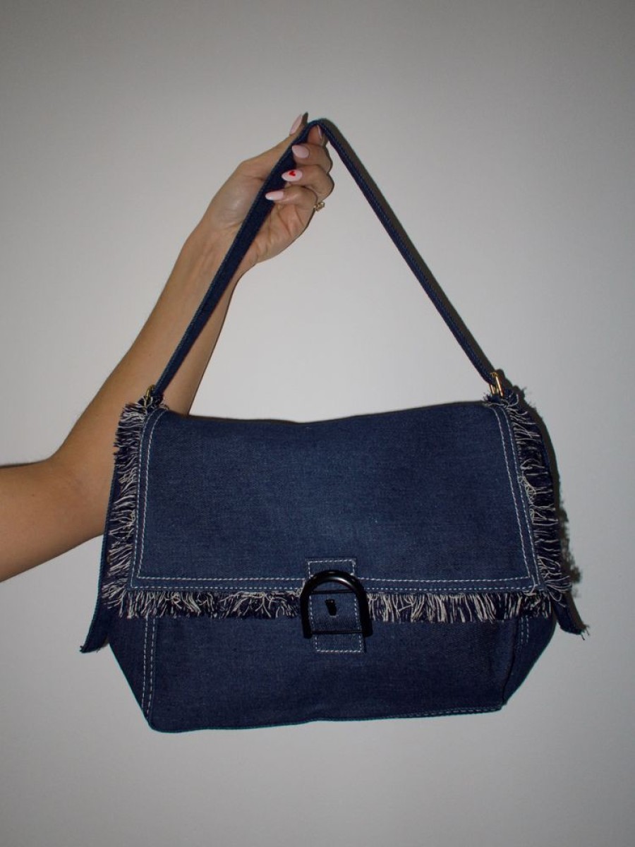 Lane 201 | Denim Tassel Shoulder Bag