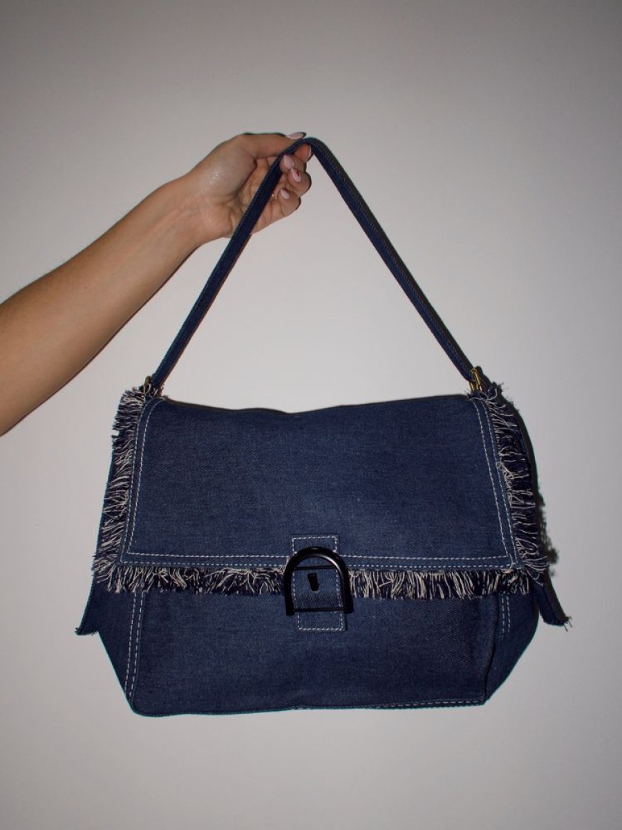 Lane 201 | Denim Tassel Shoulder Bag