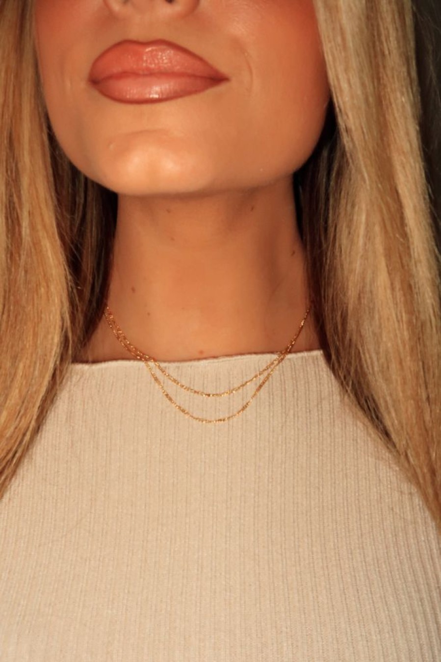 Lane 201 Necklaces | 18K Gold Plated Double Layer Necklace