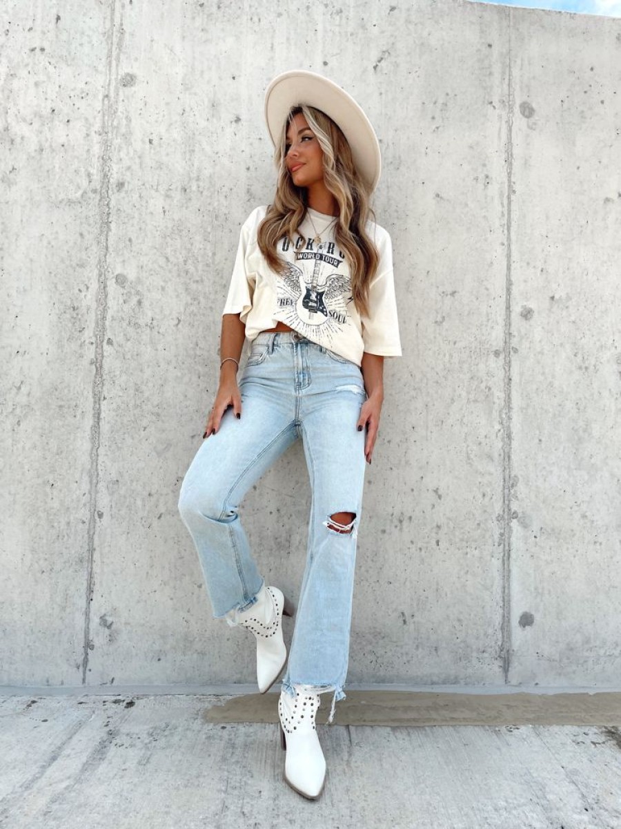 Lane 201 | Light Wash Boyfriend Denim