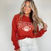 Lane 201 | Red Football Crewneck