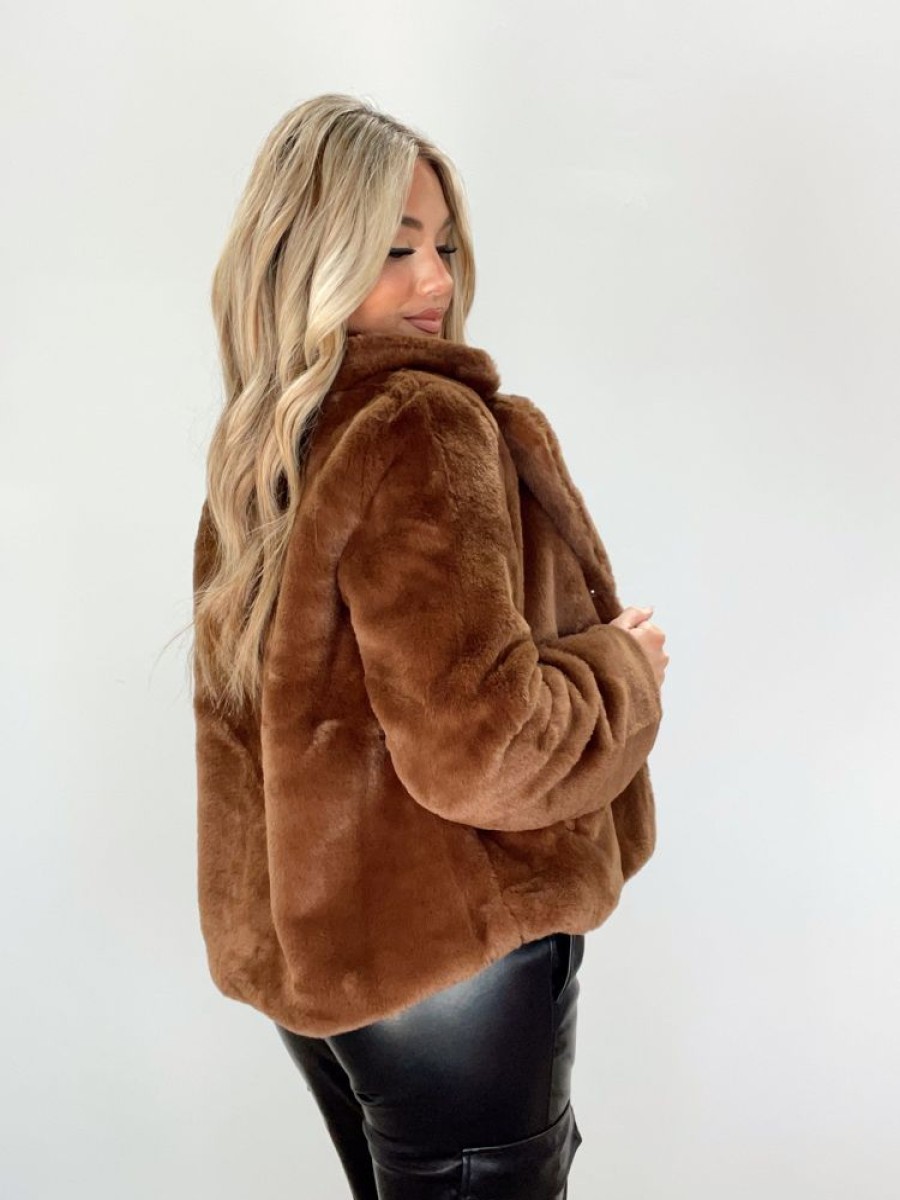 Lane 201 | Chocolate Faux Fur Jacket