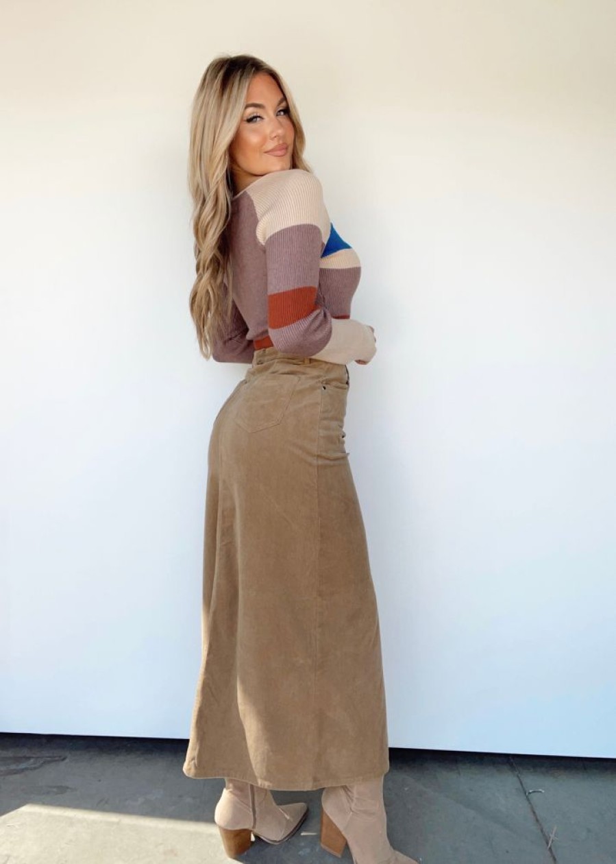 Lane 201 | Corduroy Maxi Skirt