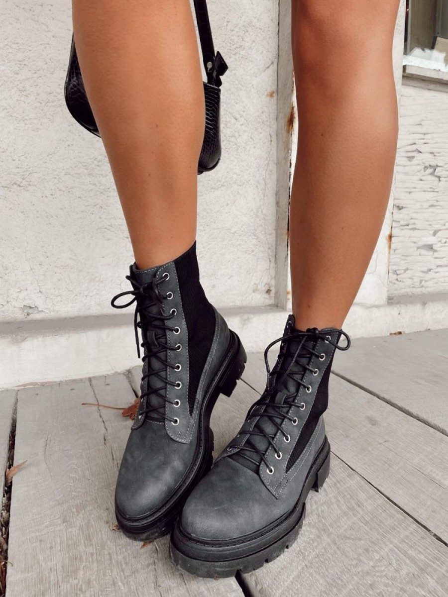 Lane 201 | Charcoal Journey Lace Up Boot