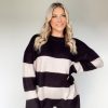 Lane 201 | Oversized Striped Knit Sweater