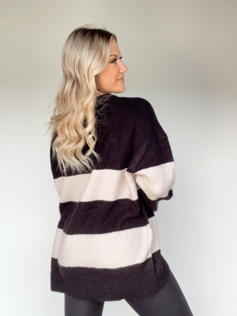 Lane 201 | Oversized Striped Knit Sweater