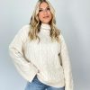 Lane 201 | Log Cabin Cable Knit Sweater