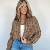 Lane 201 | Camel By The Fire Plaid Top