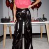 Lane 201 | Unattached Wide Leg Leather Pants