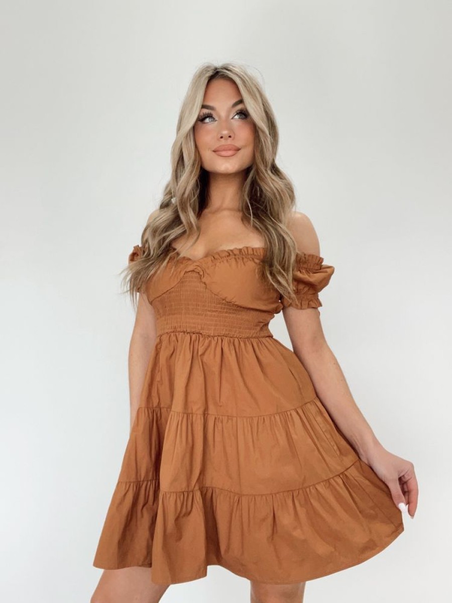 Lane 201 | Cognac Boho Babe Dress