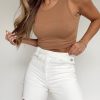 Lane 201 | White Della Denim Shorts