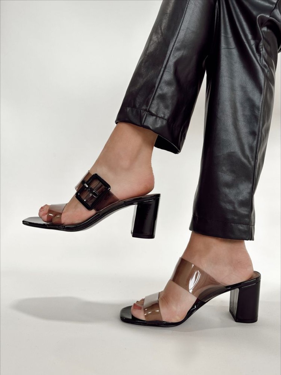 Lane 201 | Sylvia Clear Block Heel