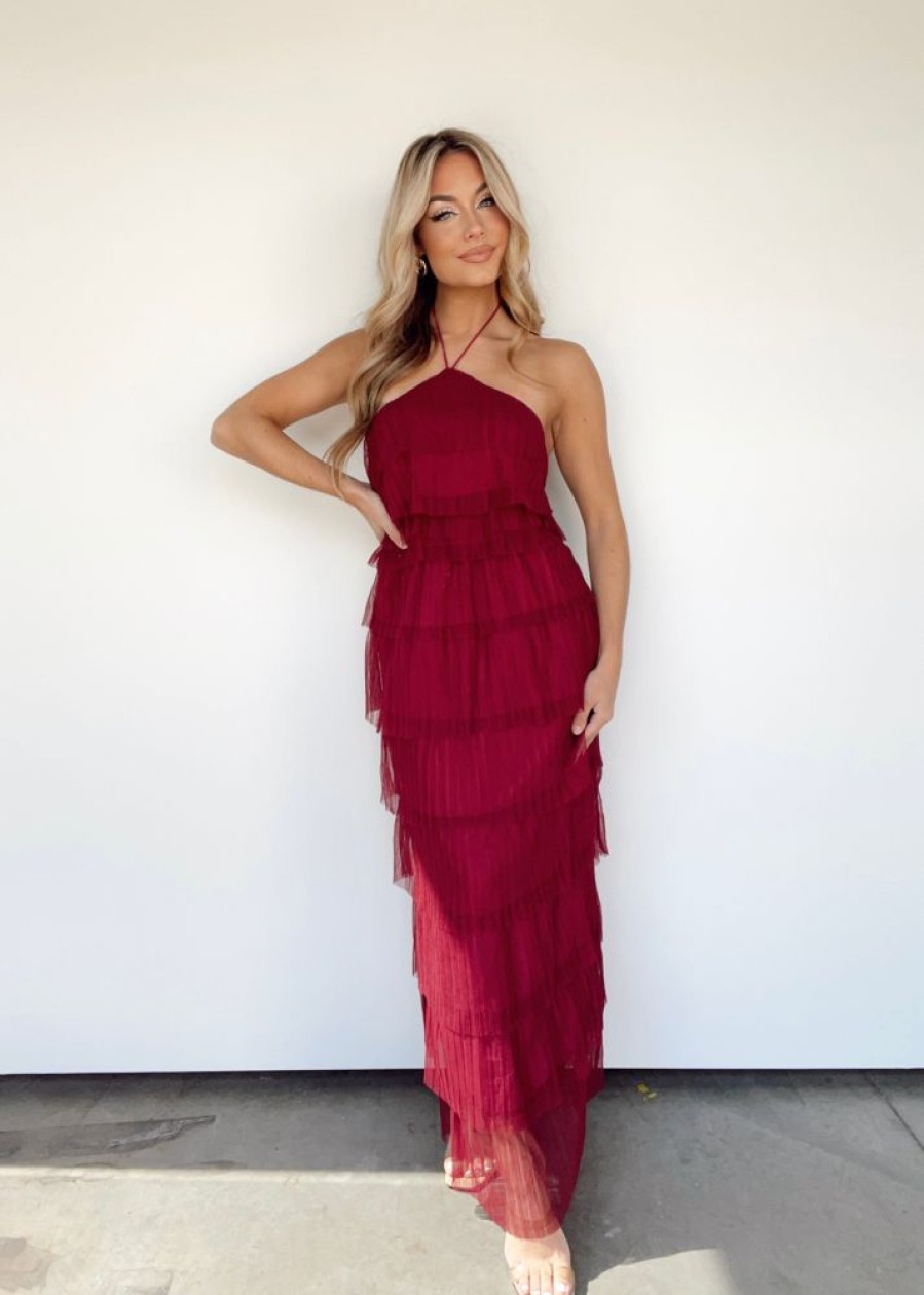 Lane 201 | Merlot Melody Maxi Dress