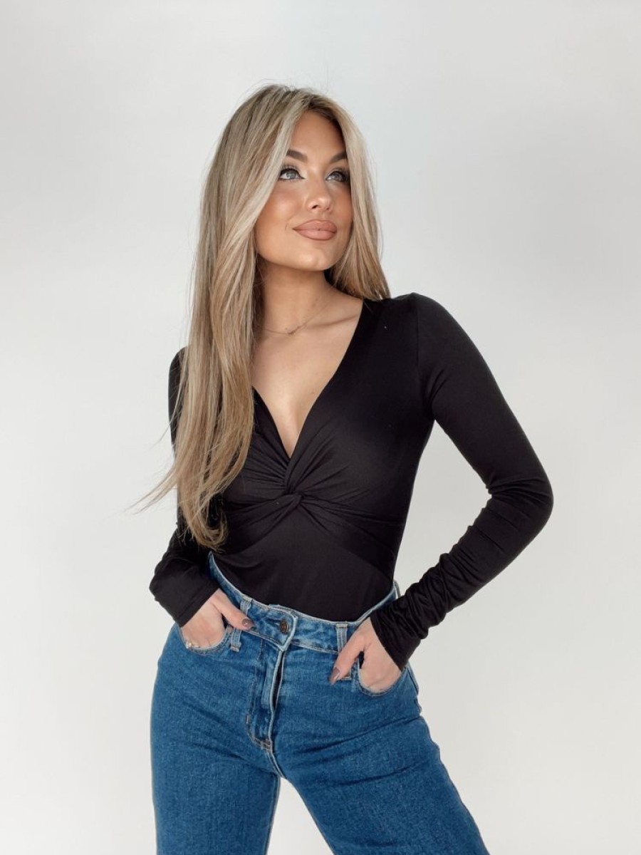 Lane 201 | Black Twist Bodysuit