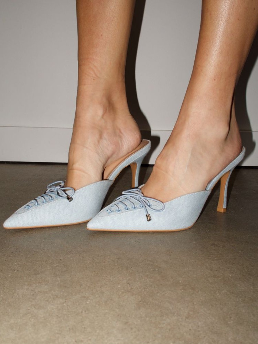 Lane 201 | Denim Lace Up Heel