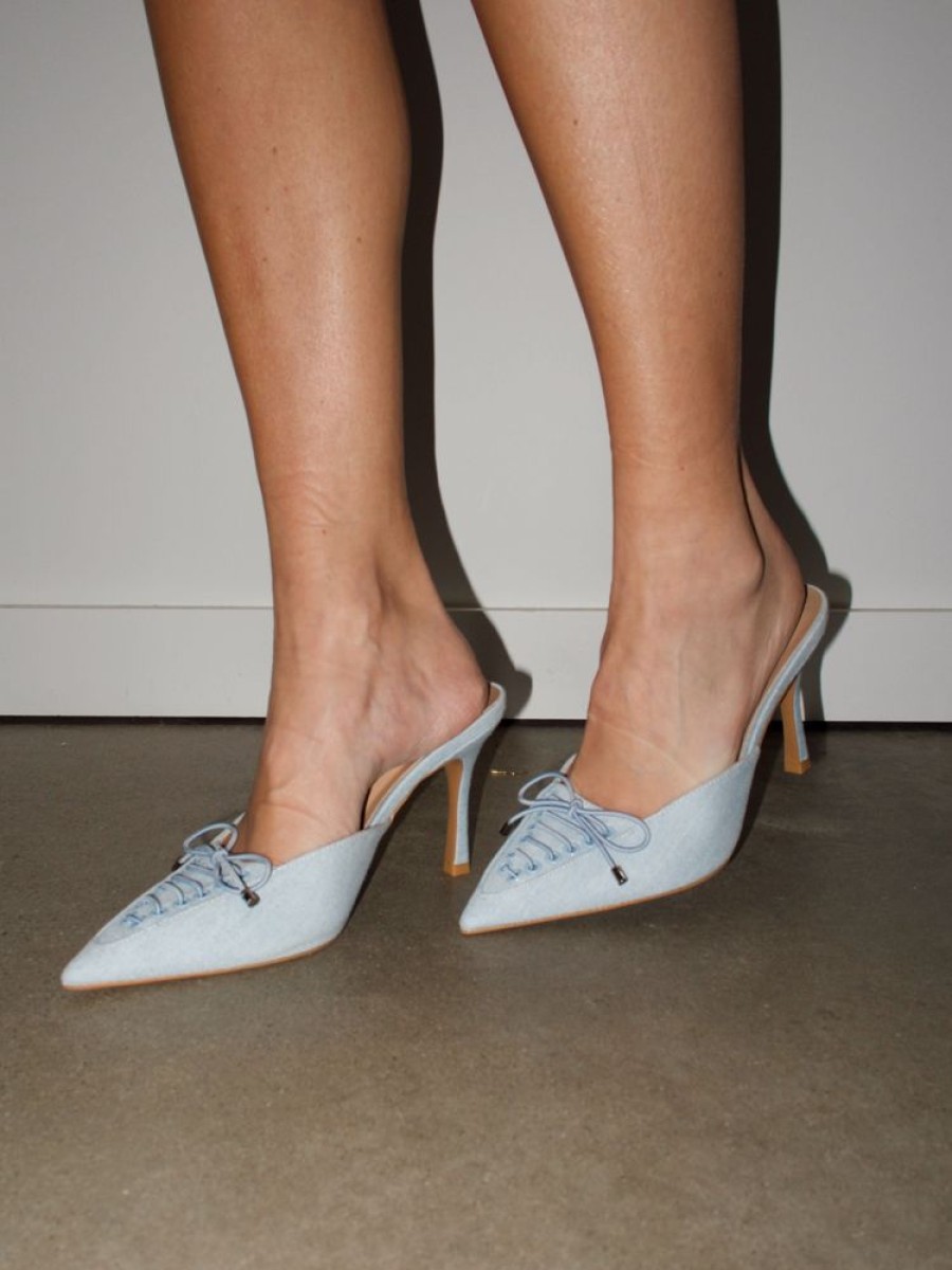 Lane 201 | Denim Lace Up Heel